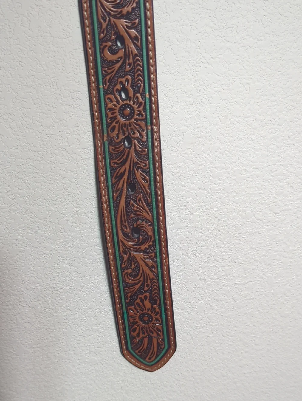 Ariat Men's Western Leather Belt Cowboy‎ Floral Turquoise Rancher Yellowstone 40